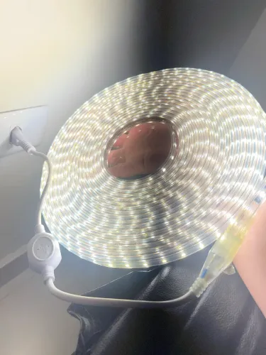 10 Metros Fita Mangueira de LED 5050 para Decoração 110V Branco Quente Com Conecto
