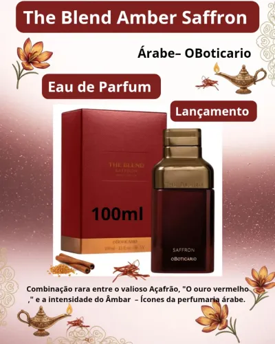 The Blend Amber Saffron Eau de Parfum- OBoticario masculino 100ml