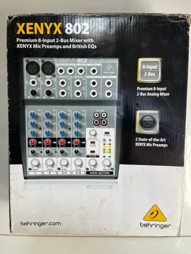 Mesa de som behringer XENYX802 8 Canais - TIPO NOVA.