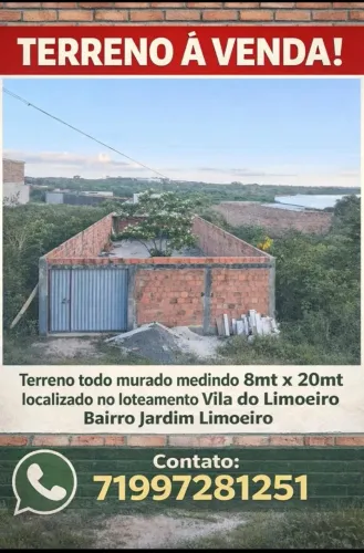 Terreno murado 160m² no Vila do limoeiro - Jardim limoeiro