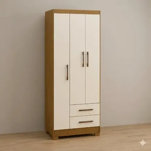 Guarda Roupa Isis Noce/Perola (a pronta entrega)