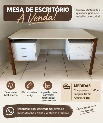Mesa escritório/estudos