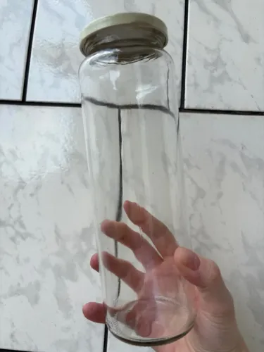 Vidro Vazio Usado Grande Liso 720ml com Tampa