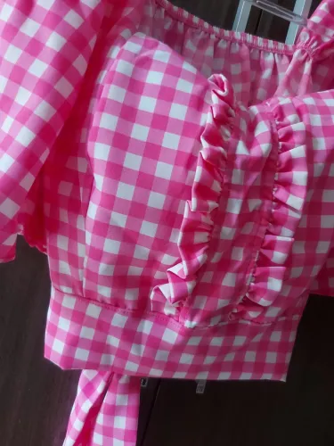 CROPPED NOVO FEMININO COM BOJO XADREZ