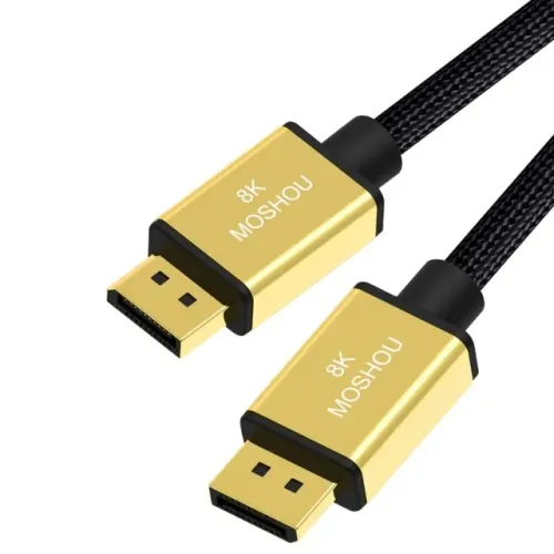 Cabo Displayport 1.4 8k 60hz 4k 144hz 1,5m ou 2m Premium Moshou