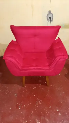 Poltrona para decoração vermelha