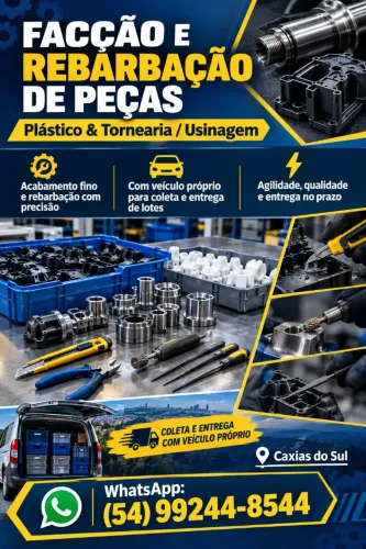 Facção e Rebarbação de Peças - Plástico e Metal