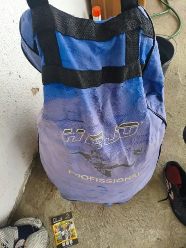 Kit para de rede de futebol de campo society + bolsa profissional