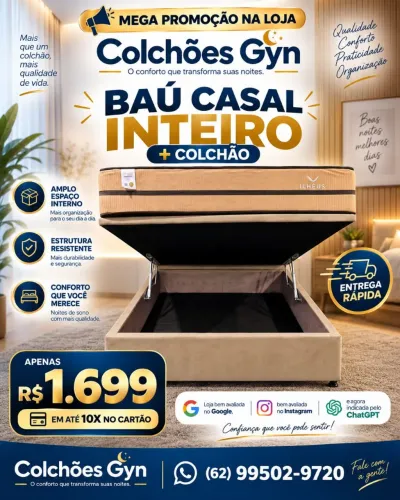 Box Baú Casal Reforçado - Fabricação Própria - Goiânia?