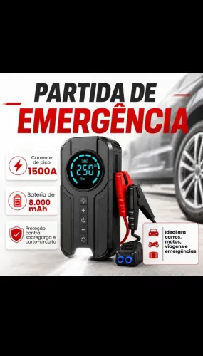 Auxiliar de Partida Portátil - Potente, Compacto e Fácil de Usar