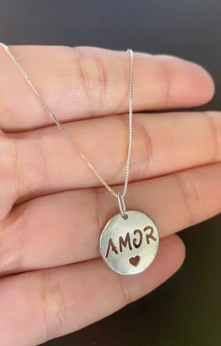Conjunto novo de prata 925