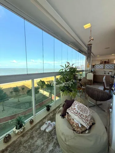 À venda | Frente mar na Praia da Costa I 148,52 m², 2 suítes, 4 vagas soltas e cobertas |