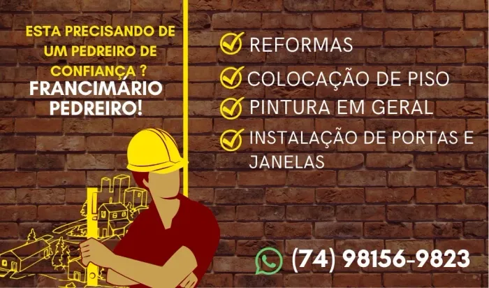 Precisando de um Pedreiro? Fale comigo!