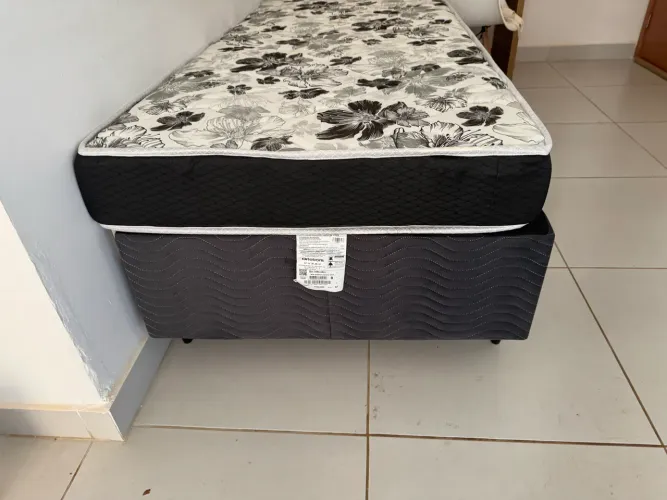 Cama box com colchão solteiro