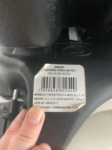 Cadeira Auto Fisher Price até 36kg