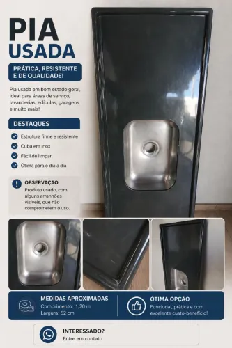 Vende-se pia semi nova, Poucas marcas de uso.<br>R$ 250,00<br>-Retirada