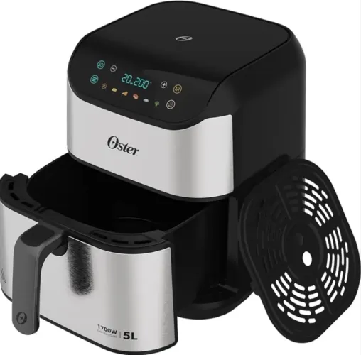 Fritadeira Digital Inox Oster 5L com Painel Touch 110V (Air Fryer)