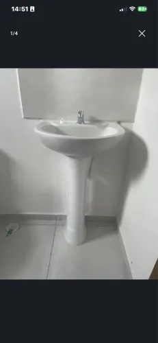 Pia com coluna + torneira