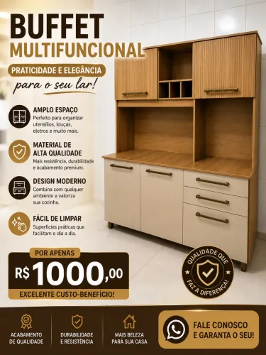Armário buffet multifuncional