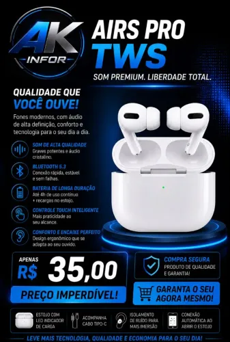 FONE BLUETOOTH AIR PODS