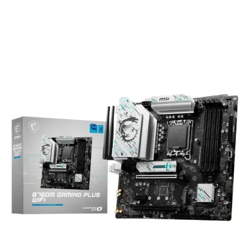 Placa-Mãe MSI B760 M Gaming Plus, LGA 1700, M-ATX, DDR5, Wi-Fi, Atualizada, Nova, Lacrada