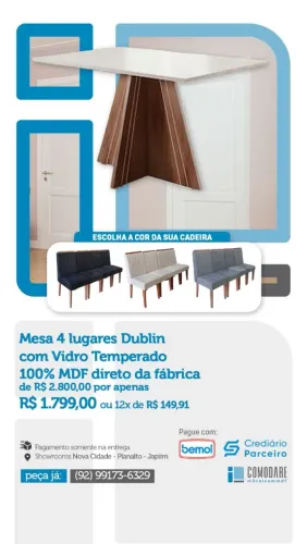 MESA DUBLIN 4 LUGARES 