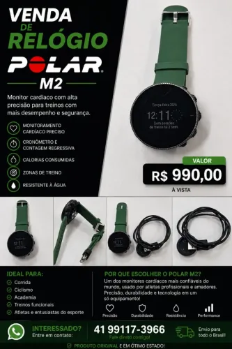 Relógio Polar M2 ... similar Garmin