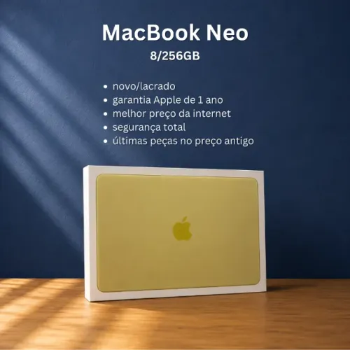 MacBook Neo 8/256GB - Amarelo-cítrico - NOVO - Lacrado