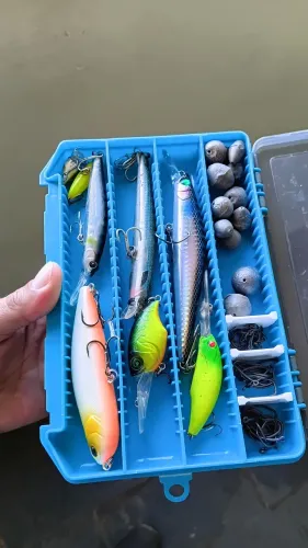Kit iscas,chumbada e anzol