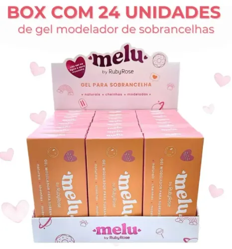 Caixa 24 Un Gel Modelador para Sobrancelhas Melu By Ruby Rose