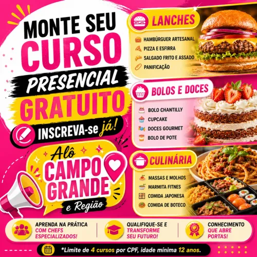 Curso Presencial Gratuito Campo Grande