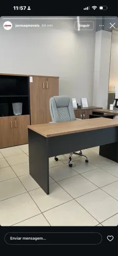 MESA DE ESCRITORIO COM ARMARIOS 1.50 EM L LOJA IKONOFFICE