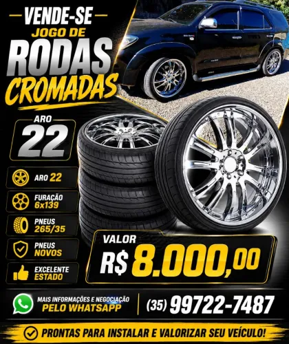 Rodas cromadas Aro 22"