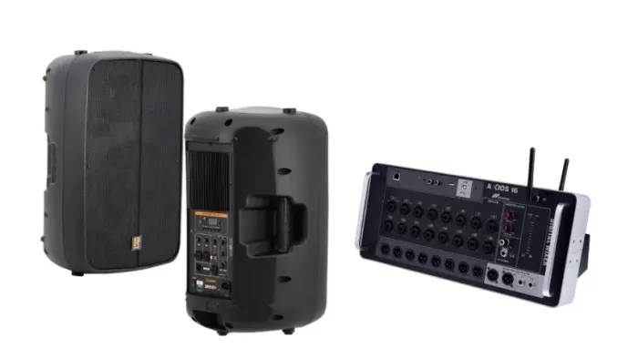 Mesa Duonn Axios 16 Digital Rack 16 Canais 8 Aux Bivolt + Caixa Ativa Staner Sr212m
