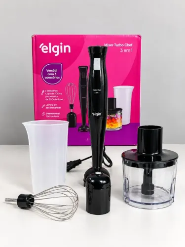 Mixer Elgin Turbo Chef 3 em 1 - Mixer + Processador + Fouet | Completo