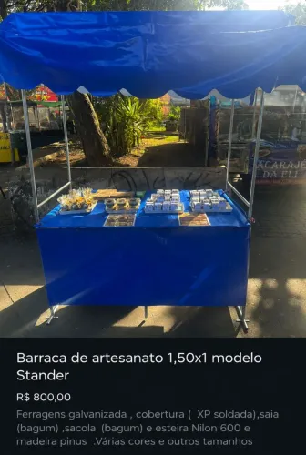 Barraca de Artesanato 1,50 x1 modelo stander