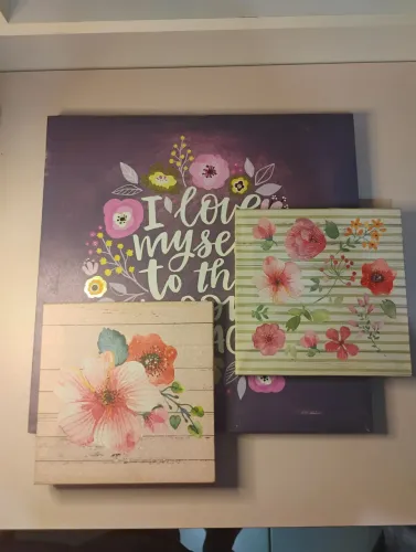 Coleção Quadros Floridos Decoração
