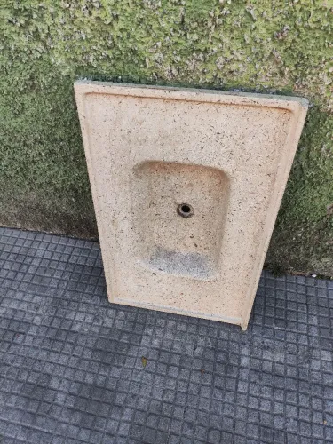 Pia de Cimento/Concreto Granitado - Ideal para Área Externa ou Lavanderia
