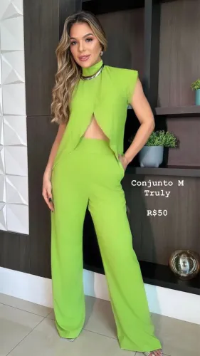 Conjunto verde lindo feminino