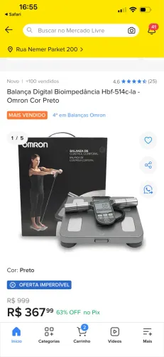 Balança digital omron