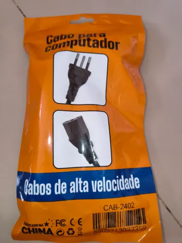 Cabo para computador Cabo alimentação