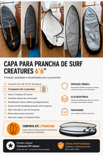 Capa para prancha de surf Creatures 6.6