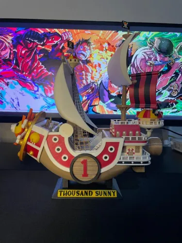 Barco Thousand Sunny One Piece 3D - Peça Decorativa