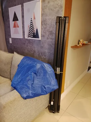 Gazebo articulado 3x3 com estrutura de ferro