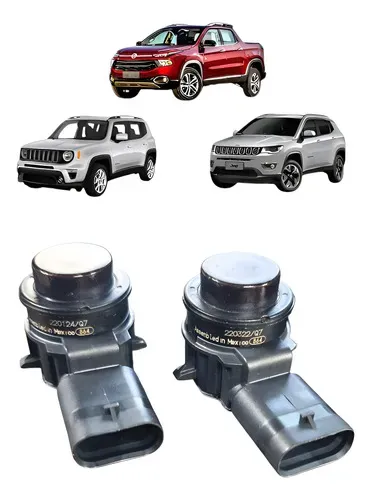 Par Sensor De Ré Estacionamento Jeep Compass Renegade Toro Marrom-escuro