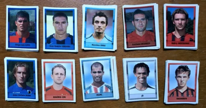Figurinhas do Álbum Liga Italiana e Nossas Estrelas