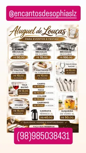 Locação de material de festa