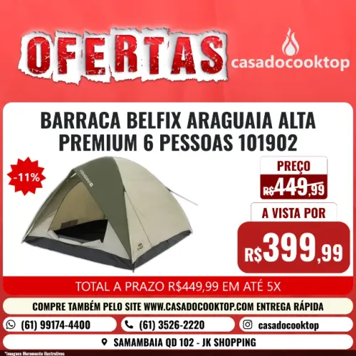 BARRACA BELFIX ARAGUAIA ALTA PREMIUM 6 PESSOAS 101902