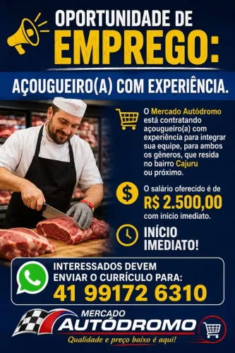 Açougueiro 2,500 imediato
