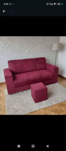 Sofá 3 lugares com PUFF